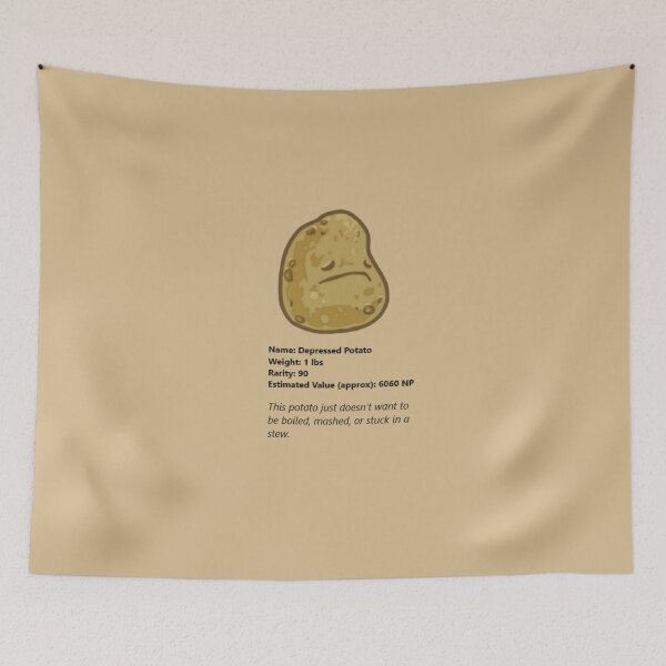 Item preview, Depressed Potato Neopets Item - ORIGINAL DRAWN by SillyFun.redbubble.com designed and sold by SillyFun.