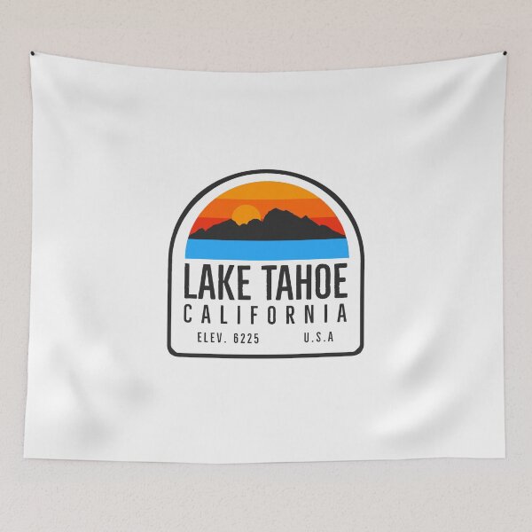 Item preview, Lake Tahoe California-Nevada Vintage Retro Adventure Travel Mountain Hiking, Camping designed and sold by tmartinezta.