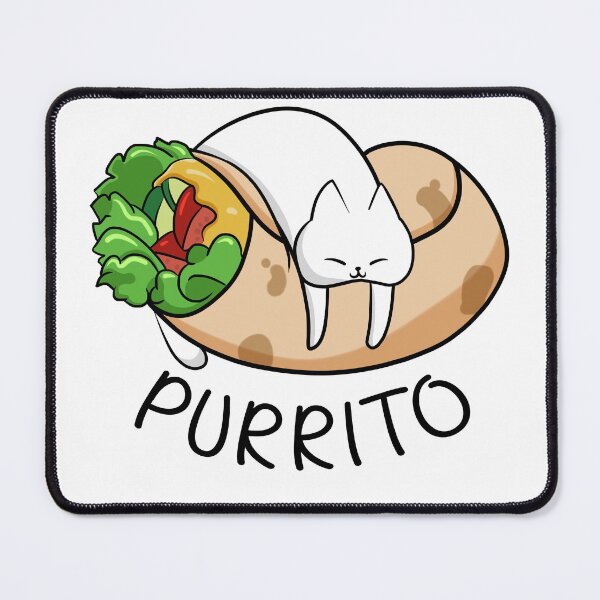 Item preview, Cute Purrito cat sleeping on burrito designed and sold by Shinchiller.