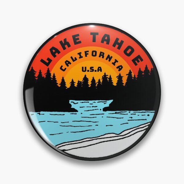 Item preview, Lake Tahoe California-Nevada Vintage Retro Adventure Travel Mountain Hiking, Camping designed and sold by tmartinezta.