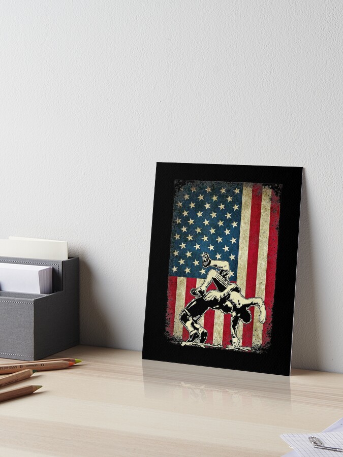 Fishing Fish American Flag 4th July Art Board Print for Sale by lilaez7