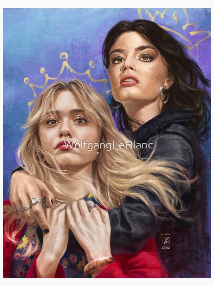 Thumbnail 6 of 6, Premium T-Shirt, Maeve & Aimee Painted Portrait designed and sold by WolfgangLeBlanc.