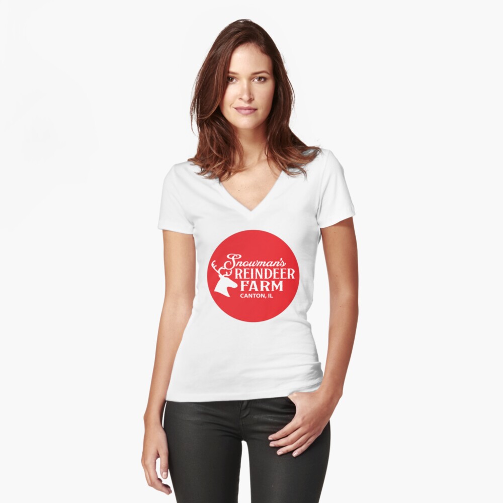 Item preview, Fitted V-Neck T-Shirt designed and sold by SnowmanRF.