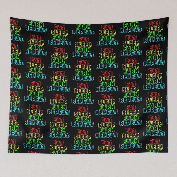 Item preview, eat sleep farm repeat 4 designed and sold by Nikmay Design.
