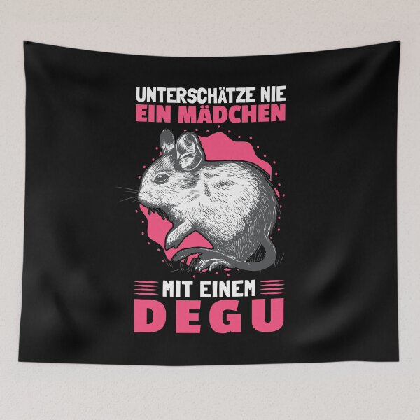 Item preview, Girl with degu rodent chilean rodent designed and sold by madgrfx.