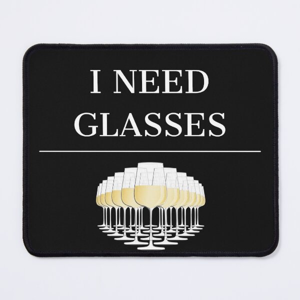 Item preview, At My Age I Need Glasses Wine Glasses designed and sold by Funny-Tees4U.