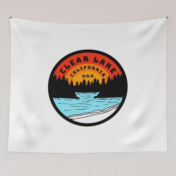 Item preview, Clear Lake California Vintage Retro Adventure Travel Mountain Hiking, Camping designed and sold by tmartinezta.