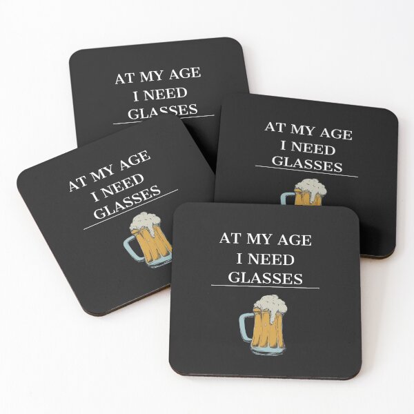 Item preview, At My Age I Need Glasses Beer Glass designed and sold by Funny-Tees4U.