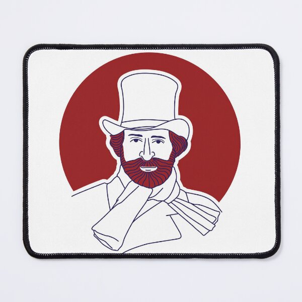 Item preview, Giuseppe Verdi minimalist line art portrait designed and sold by OpeRadar.