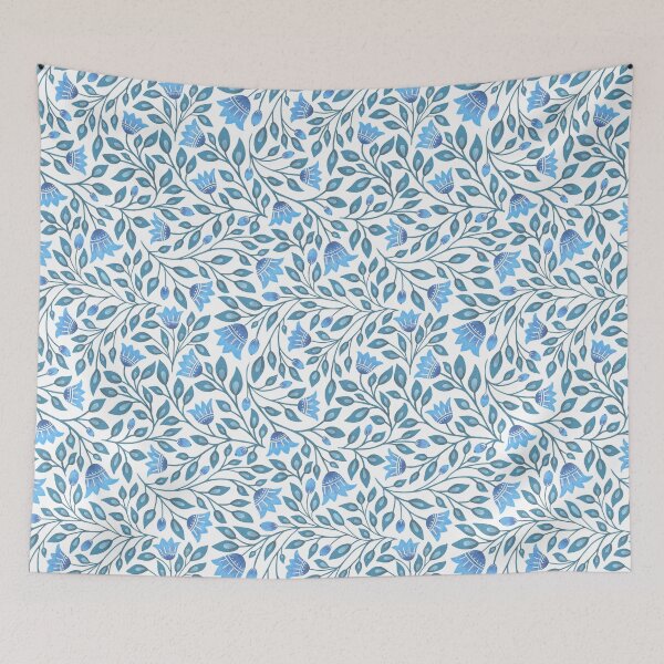 Item preview, Blue Floral Day designed and sold by Divyam Chaya Bernstein.