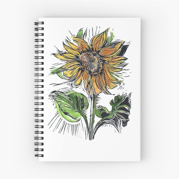 Item preview, Sunflower Linocut Print designed and sold by Rachel Collier-Wilson.