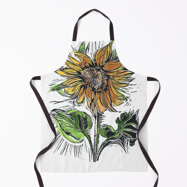 Item preview, Sunflower Linocut Print designed and sold by Rachel Collier-Wilson.