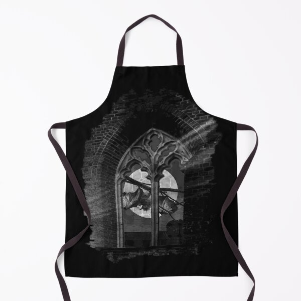Item preview, Bat outside a Gothic Window (black and white version) designed and sold by TheResistance Fashion.