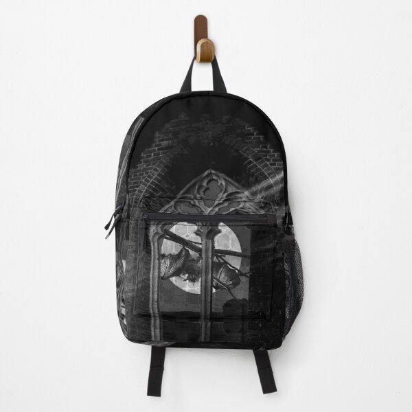 Item preview, Bat outside a Gothic Window (black and white version) designed and sold by TheResistance Fashion.