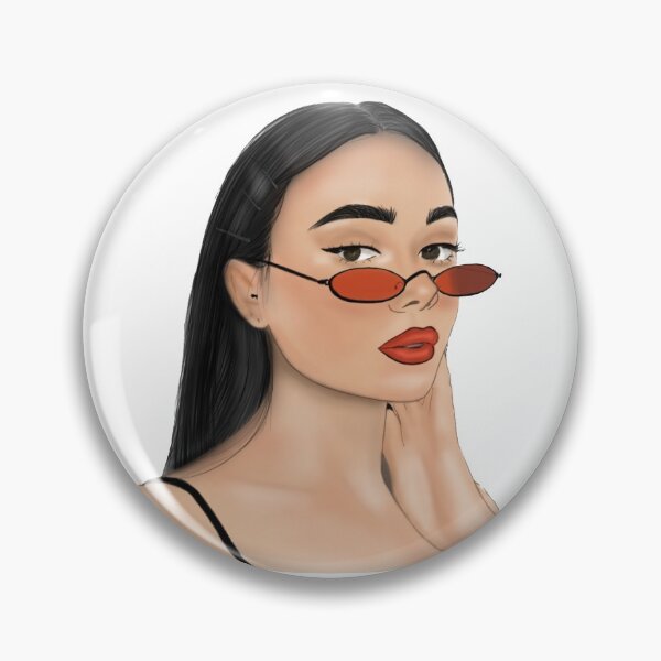 Item preview, girl - red glasses - art  designed and sold by LamiazArt.