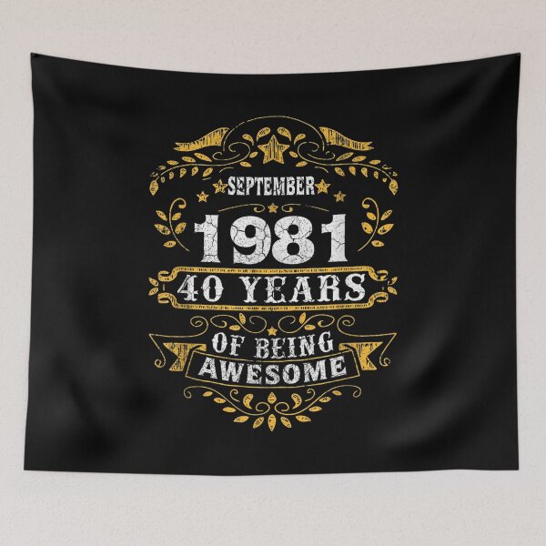 Item preview,  40th Birthday Born September 1981 Years Old Retro designed and sold by miann4.