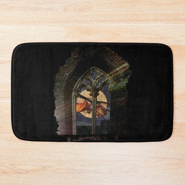 Item preview, Copy of Bat outside a Gothic Window (black and white version) designed and sold by TheResistance Fashion.