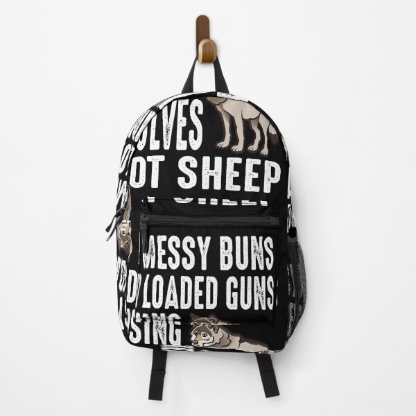 Item preview, Messy Buns And Loaded Guns Raising Wolves Not Sheep designed and sold by AmethystMurad.