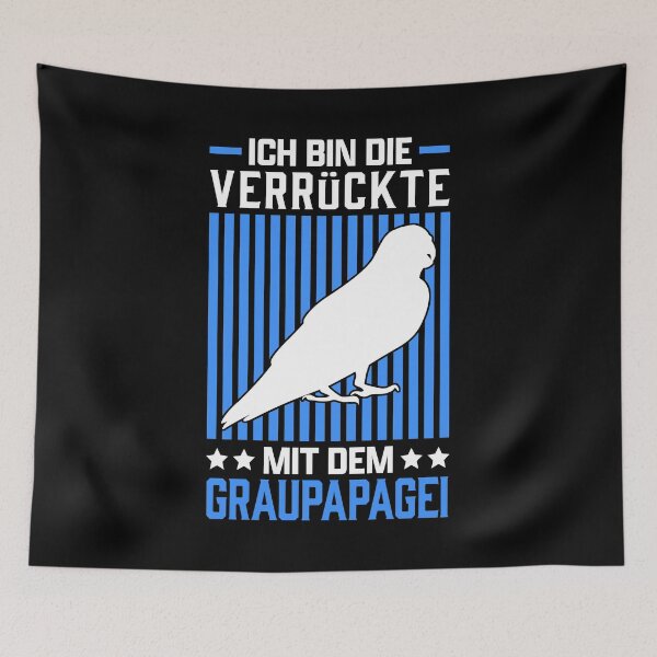 Item preview, Crazy with African gray parrot bird parrot saying designed and sold by madgrfx.