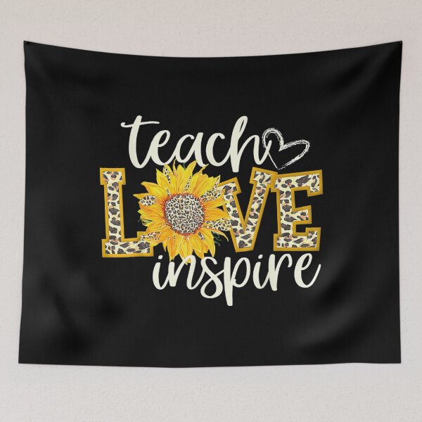 Item preview,  Teach Love Inspire Sunflower Leopard Cheetah Print designed and sold by miann4.