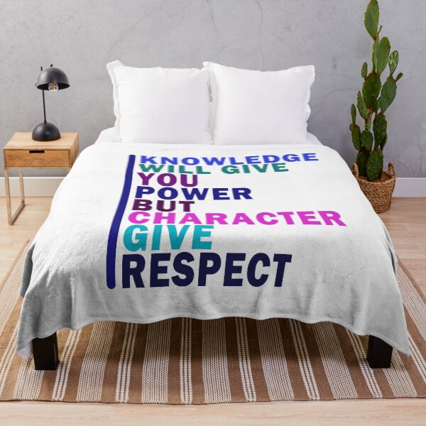 Item preview, Knowledge will give you power, But Character give Respect, Positive Thinking designed and sold by Kenvis-edu.