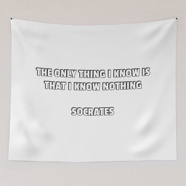 Item preview, The only thing I know is that I know nothing - Socrates quotes designed and sold by Inspirationmotivation.