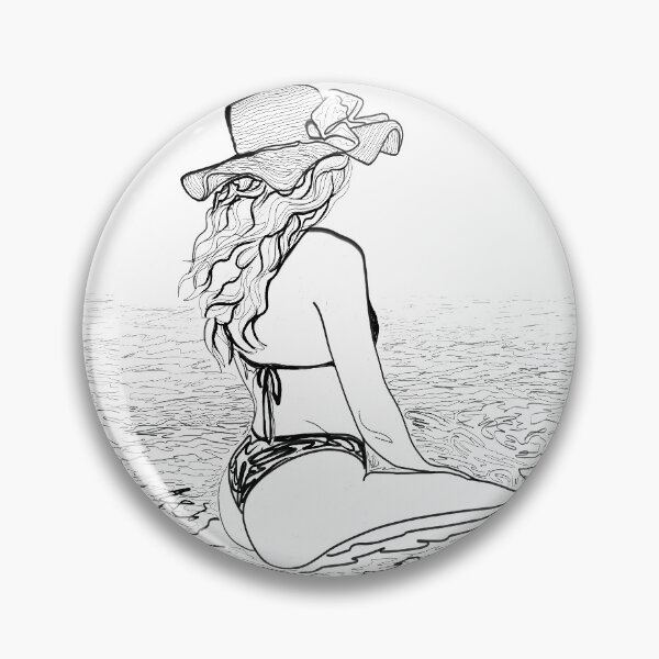 Item preview, Aloha Moment  Line Drawing by OLena Art designed and sold by Rocky Mountain Artistry.