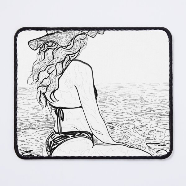 Item preview, Aloha Moment  Line Drawing by OLena Art designed and sold by Rocky Mountain Artistry.