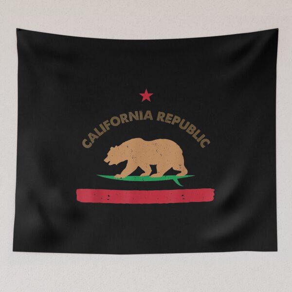 Item preview,  California Republic Surfing Surfer Bear Surfboard Gift designed and sold by miann4.