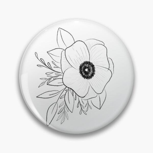 Item preview, Poppy Flower Line Drawing  designed and sold by makesbymiss.