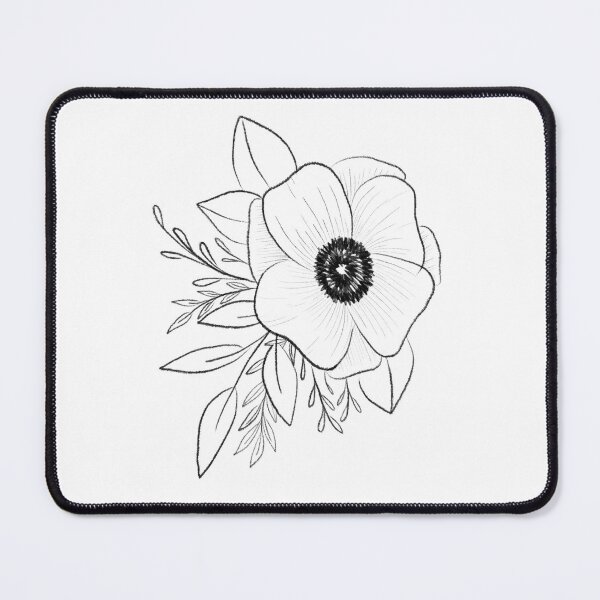 Item preview, Poppy Flower Line Drawing designed and sold by makesbymiss.