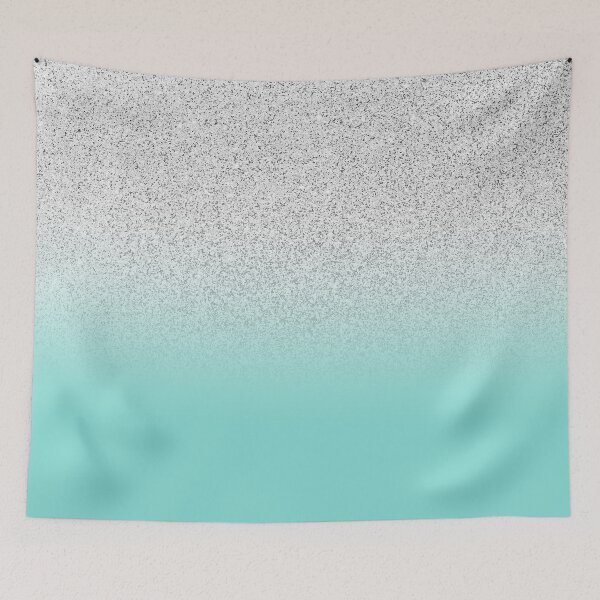 Item preview, Degradado Ombre Brillo Plateado Azul Verde Azulado designed and sold by sweetviolets.