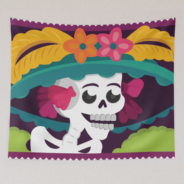 Item preview, Mexican Day Of The Dead Catrina Skull / Traditional Cultural Icon in México by Akbaly designed and sold by Akbaly.