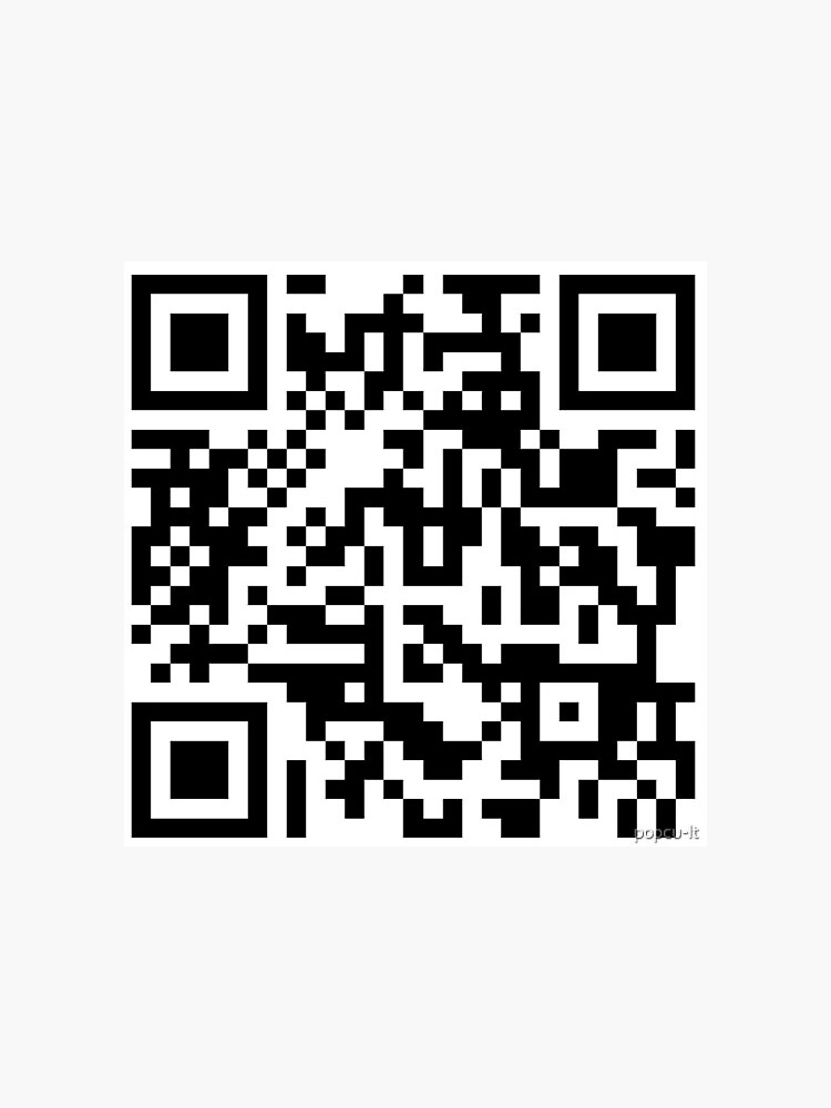 Thumbnail 3 of 3, Sticker, Rickroll QR Code  designed and sold by designedbyelly.