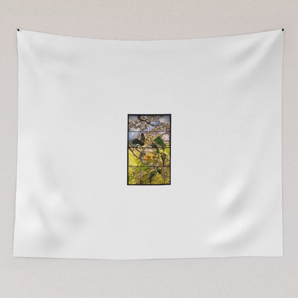Item preview, parakeets and goldfish bowl . designed and sold by Lee d'Entremont.