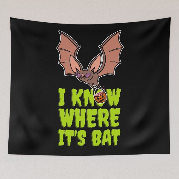 Item preview, I Know Where It's Bat! Thug Life Halloween Bat Graphic designed and sold by GO SHIRT-TEE.