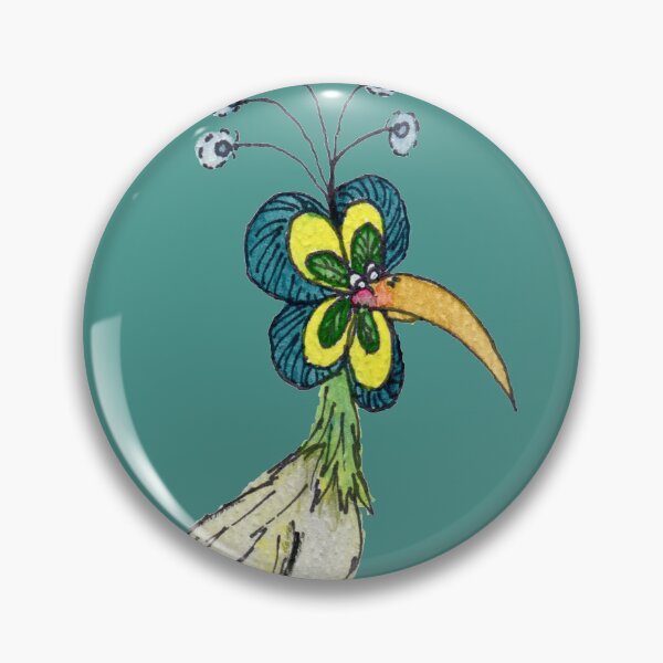 Flower Bird Pin
