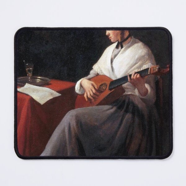 Item preview, Luitspelende  vrouw Centraal designed and sold by guitarist-world.