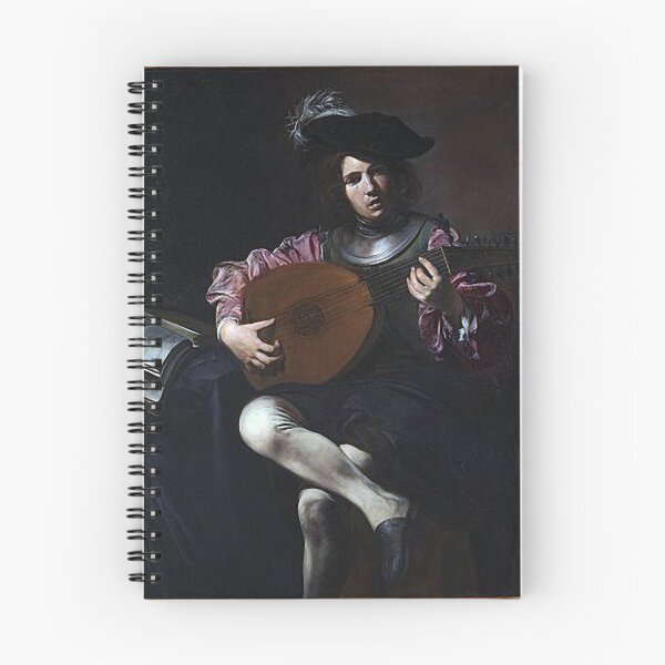 Item preview, Lute player painting designed and sold by guitarist-world.