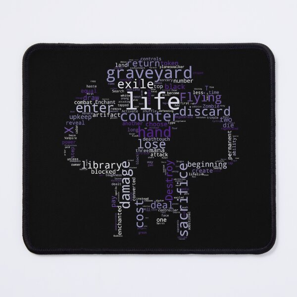 Item preview, Black Mana Word Cloud designed and sold by Argetlam99.