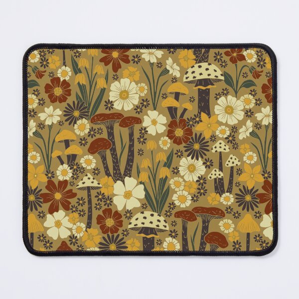 Item preview, Red, Yellow & Green Mushrooms & Flowers designed and sold by somecallmebeth.
