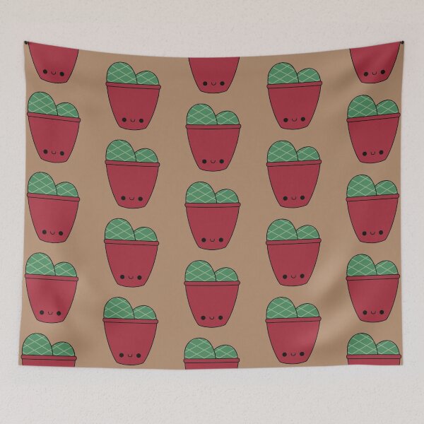 Item preview, Cute Kawaii Cactus In Red Pot designed and sold by KawaiiByDice.