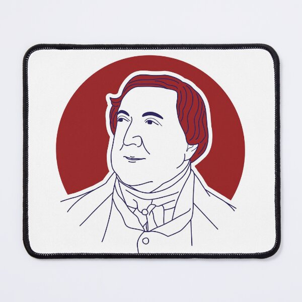 Item preview, Gioachino Rossini minimalist line art portrait designed and sold by OpeRadar.