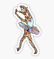 Giraffe Ballerina Tutu Sticker