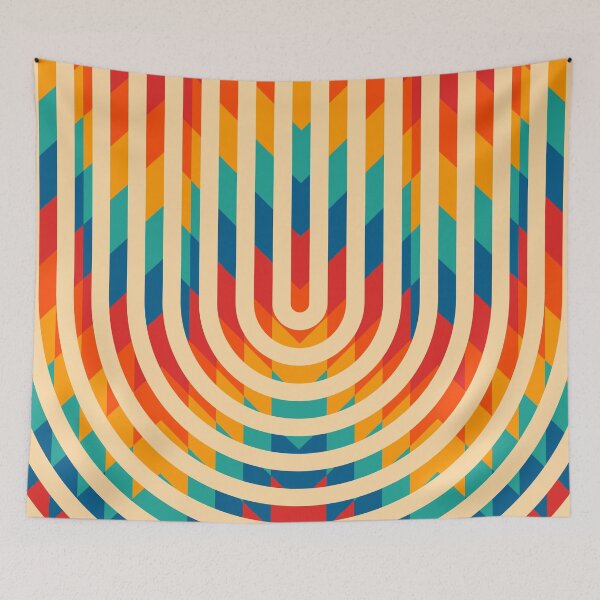 Item preview, Colorful Retro Rainbow Pattern designed and sold by cadinera.