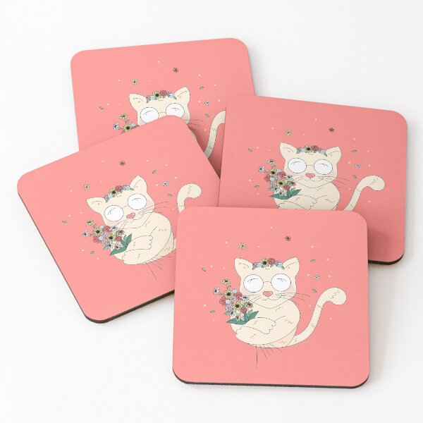 Item preview, Cat with flowers designed and sold by callapalustris.