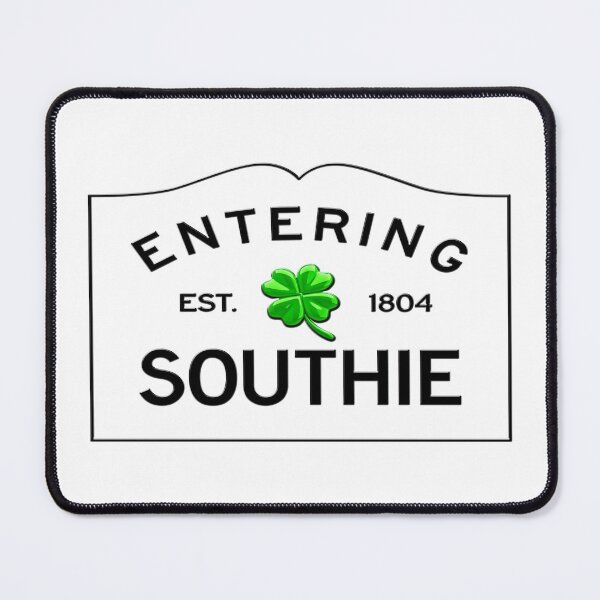 Item preview, Entering Southie Road Sign - South Boston, Massachusetts - Clear Background, Beveled Lettering designed and sold by SouthShorePics.