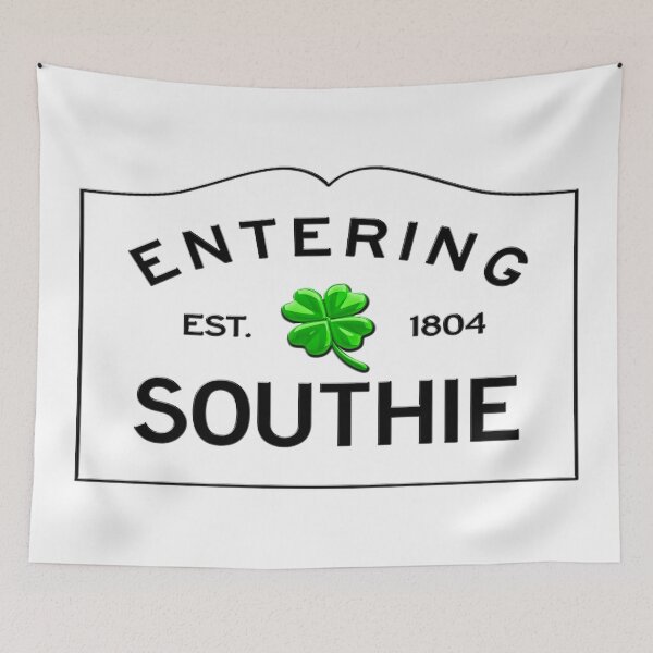 Item preview, Entering Southie Road Sign - South Boston, Massachusetts - Clear Background, Beveled Lettering designed and sold by SouthShorePics.