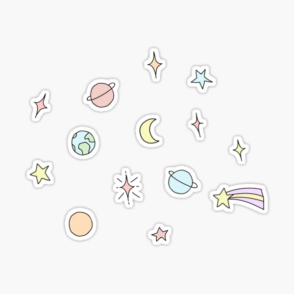 Pastel Space Aesthetic Sticker Pack Canvas Print for Sale by MaPetiteFleur