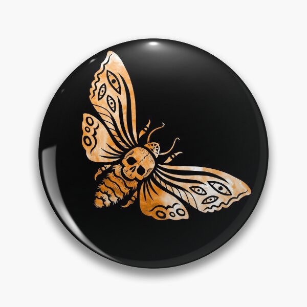 Item preview, Death's Head Moth Pattern for Halloween designed and sold by Pixelchicken.